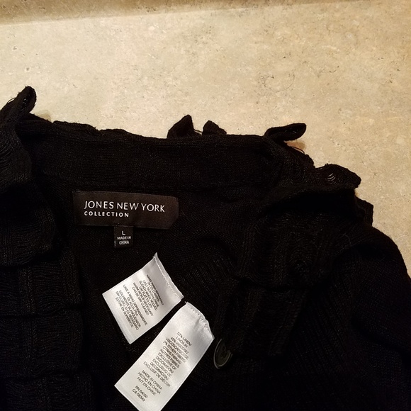 JONES NEW YORK.GORGEOUS RUFFLED CARDIGAN - Picture 5 of 5